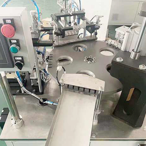 Liquid medicine three-way assembly machine